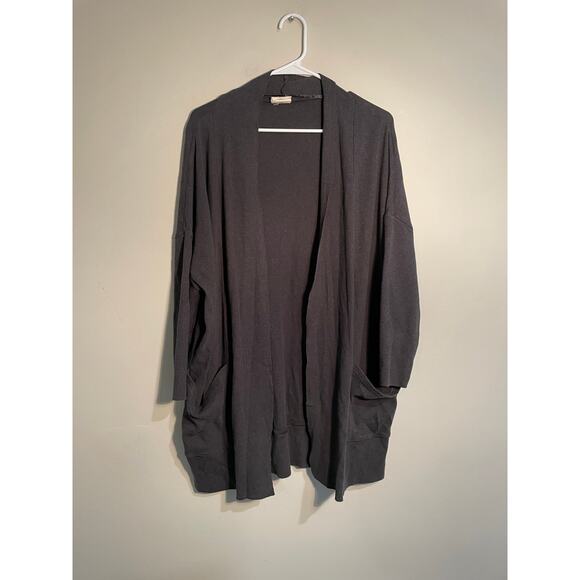 Pact Airplane Wrap Cardigan in Gray Organic Cotton Size Medium/Large - Picture 1 of 9